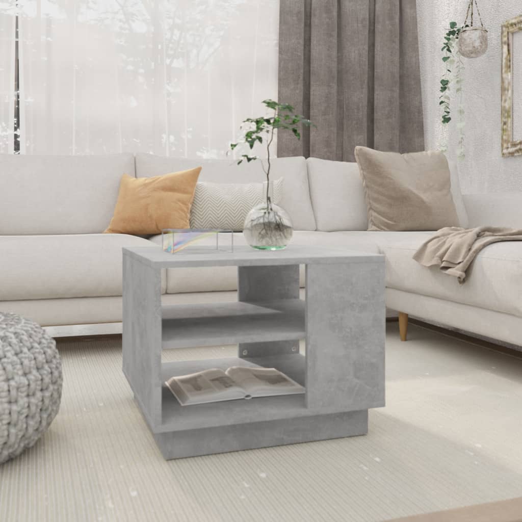 Mesa de centro de madera de ingeniería blanca 102x55x43 cm
