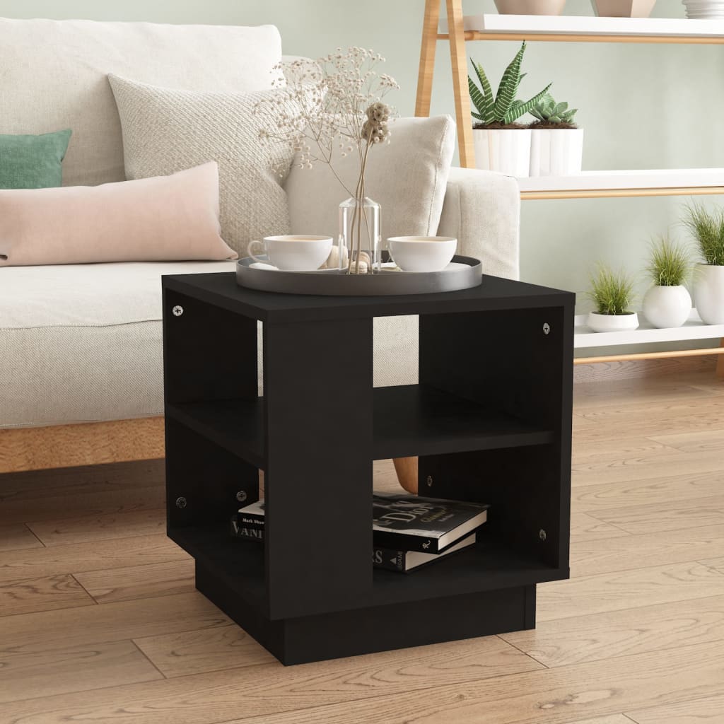 Mesa de centro de madera de ingeniería blanca 102x55x43 cm