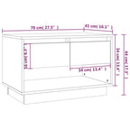 Mueble de TV de madera de ingeniería marrón roble 70x41x44 cm
