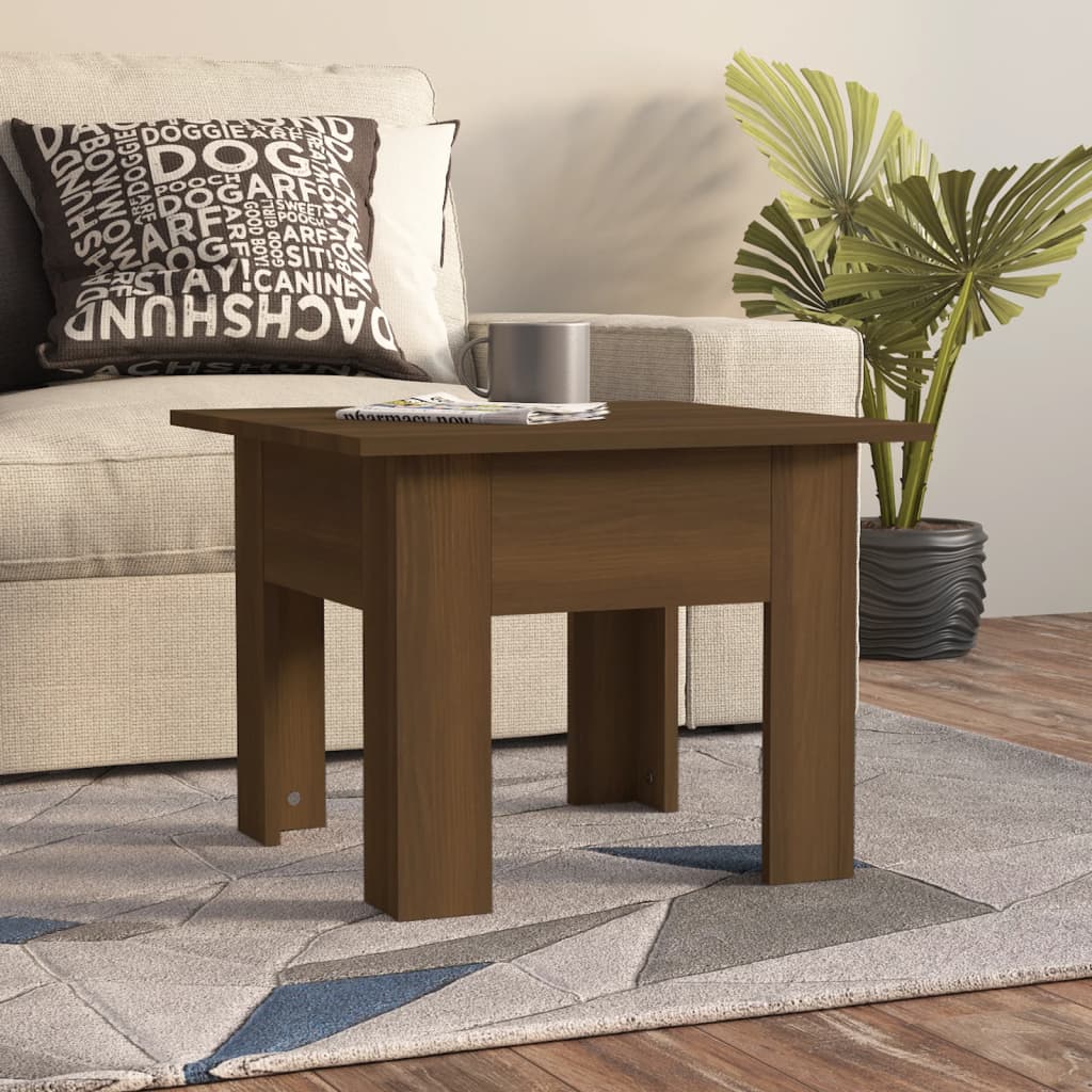 Mesa de centro blanco madera contrachapada 40x40x42 cm