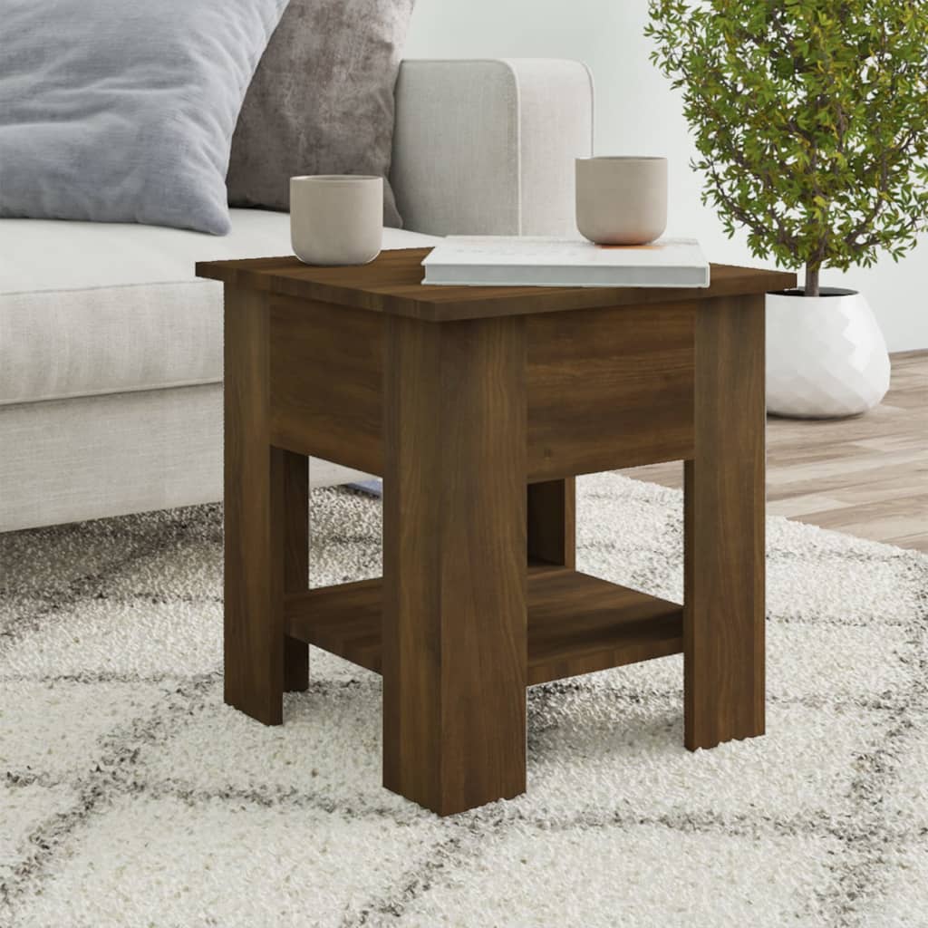 Mesa de centro blanco madera contrachapada 40x40x42 cm