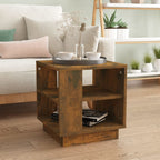 Mesa de centro de madera de ingeniería blanca 102x55x43 cm