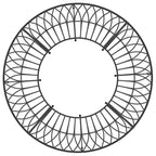 Banco de jardín redondo de acero negro 160 cm
