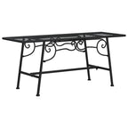 Banco de jardín de acero negro 110 cm