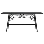 Banco de jardín de acero negro 110 cm