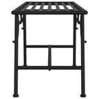 Banco de jardín de acero negro 110 cm