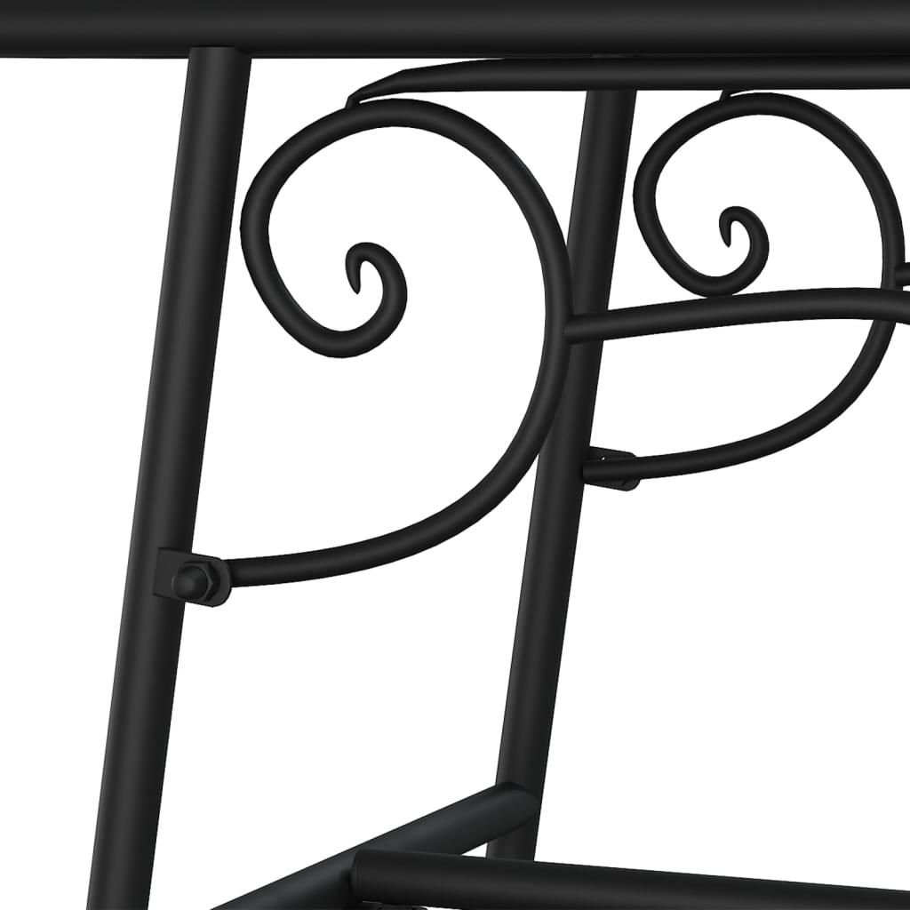 Banco de jardín de acero negro 110 cm
