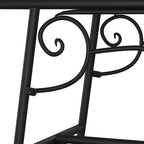 Banco de jardín de acero negro 110 cm