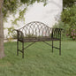 Banco de jardim de dois lugares 128 cm aço preto