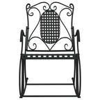 Black steel rocking bench 84 cm