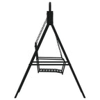 Banco mecedor de acero negro 124 cm