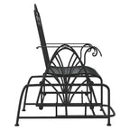 Banco balancín de acero negro 61 cm