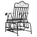 Banco balancín de acero negro 61 cm