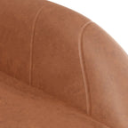 Taburetes de barra de cocina 2 uds cuero sintético marrón claro