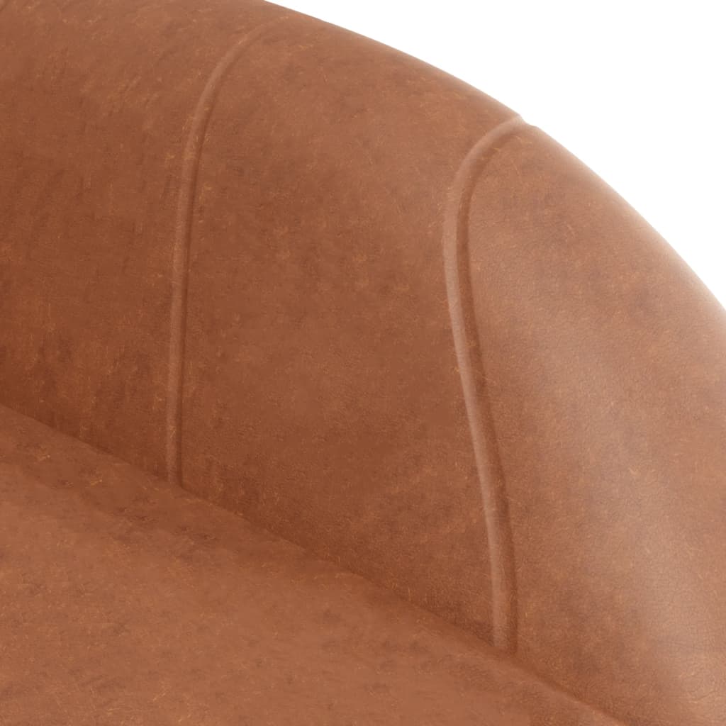 Taburetes de barra de cocina 2 uds cuero sintético marrón claro