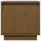 Mesitas de noche 2 uds madera de pino marrón miel 40x30x40 cm