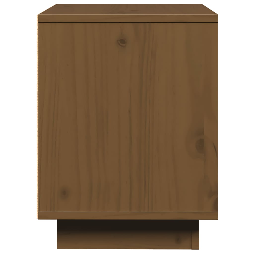 Mesitas de noche 2 uds madera de pino marrón miel 40x30x40 cm