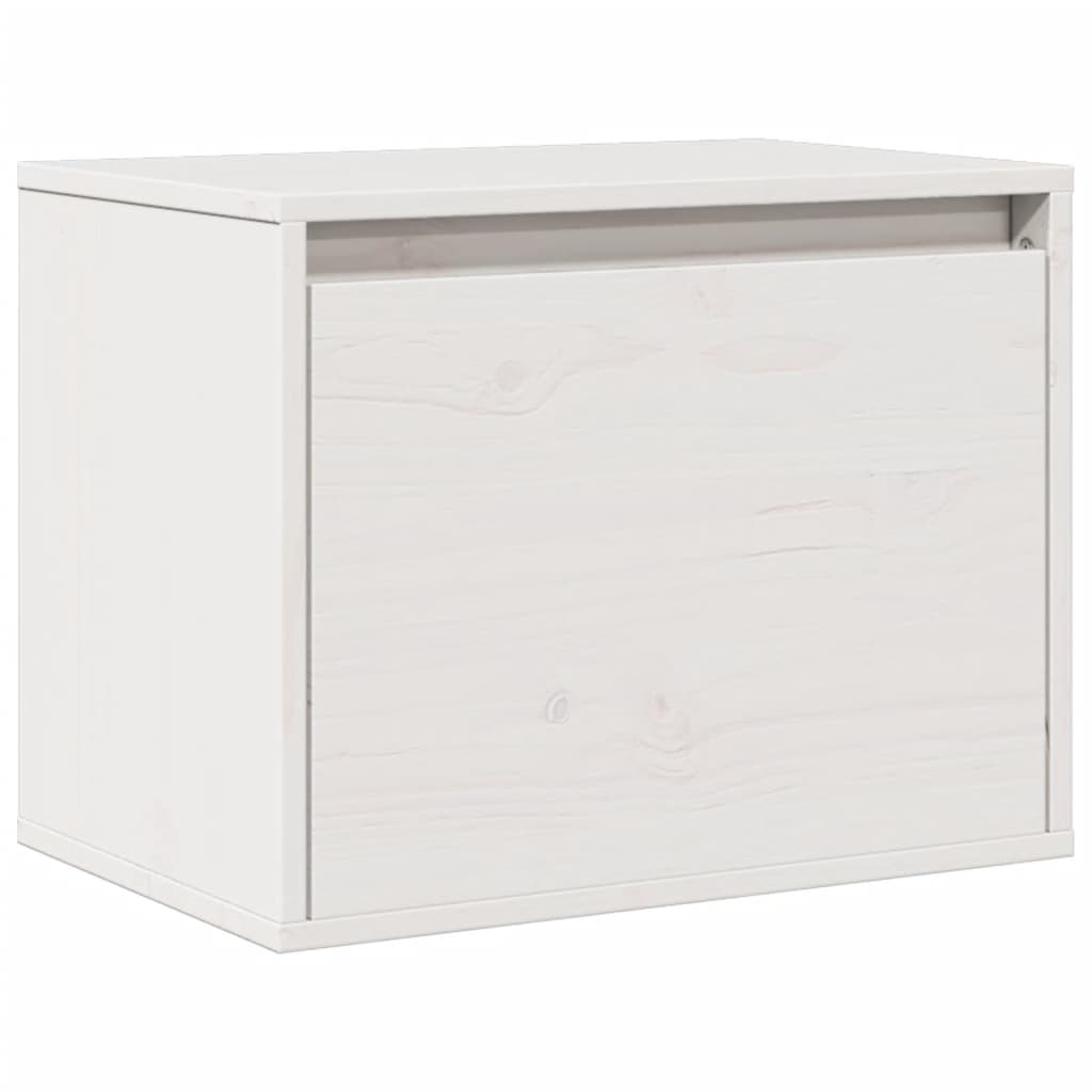 Armario de pared madera maciza de pino blanco 45x30x35 cm