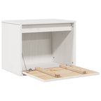 Armario de pared madera maciza de pino blanco 45x30x35 cm
