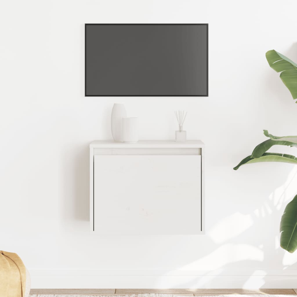 White solid pine wall cabinet 45x30x35 cm