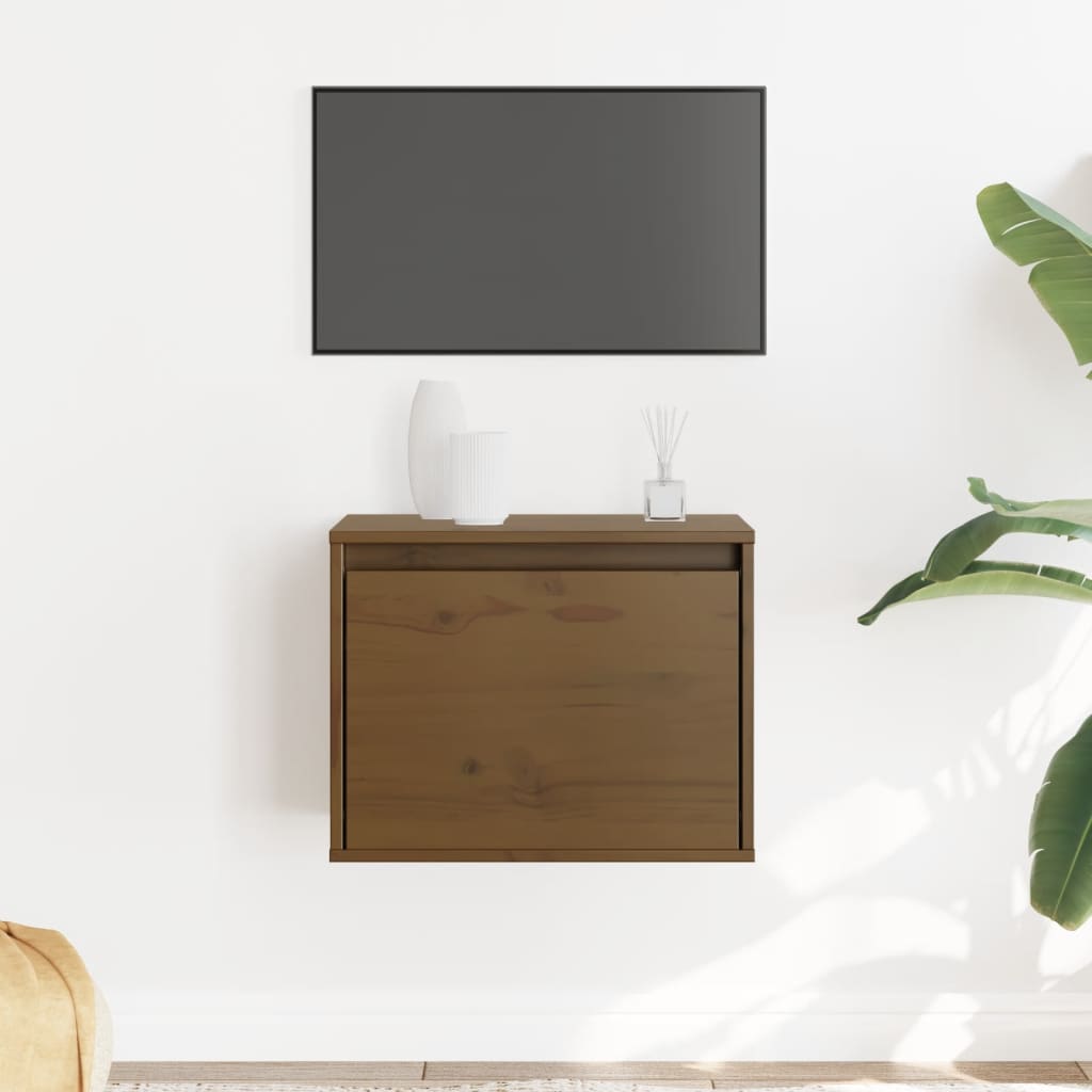 Armario de pared madera maciza de pino blanco 45x30x35 cm