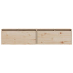 Armario de pared 2 uds madera maciza de pino 80x30x35 cm