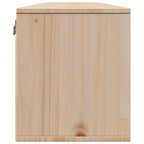 Armario de pared 2 uds madera maciza de pino 80x30x35 cm