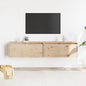 Armario de pared 2 uds madera maciza de pino 80x30x35 cm
