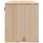 Armario de pared de madera maciza de pino 100x30x35 cm