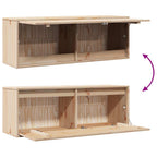 Armario de pared de madera maciza de pino 100x30x35 cm