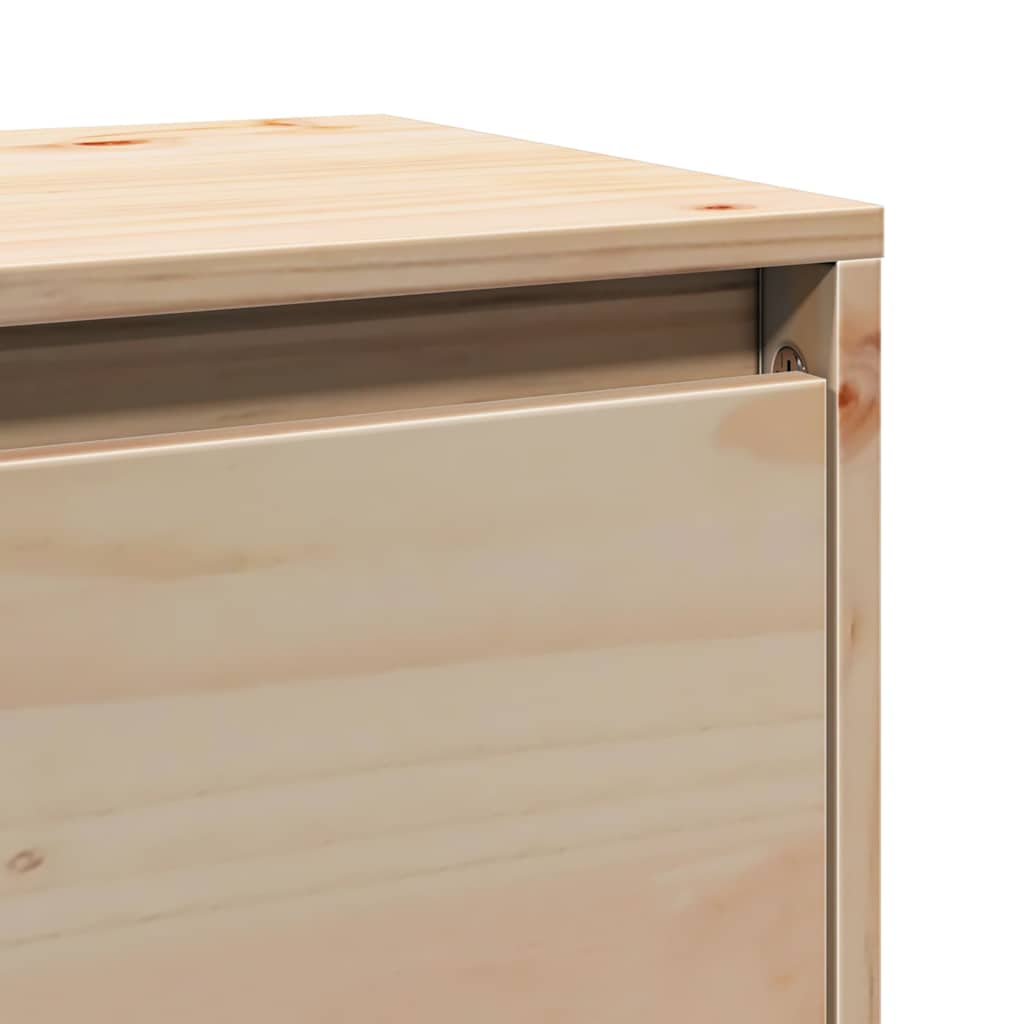 Armario de pared de madera maciza de pino 100x30x35 cm