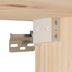 Armario de pared de madera maciza de pino 100x30x35 cm