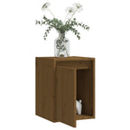 Armario de pared 2 uds madera de pino marrón miel 30x30x40 cm