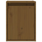 Armario de pared 2 uds madera de pino marrón miel 30x30x40 cm