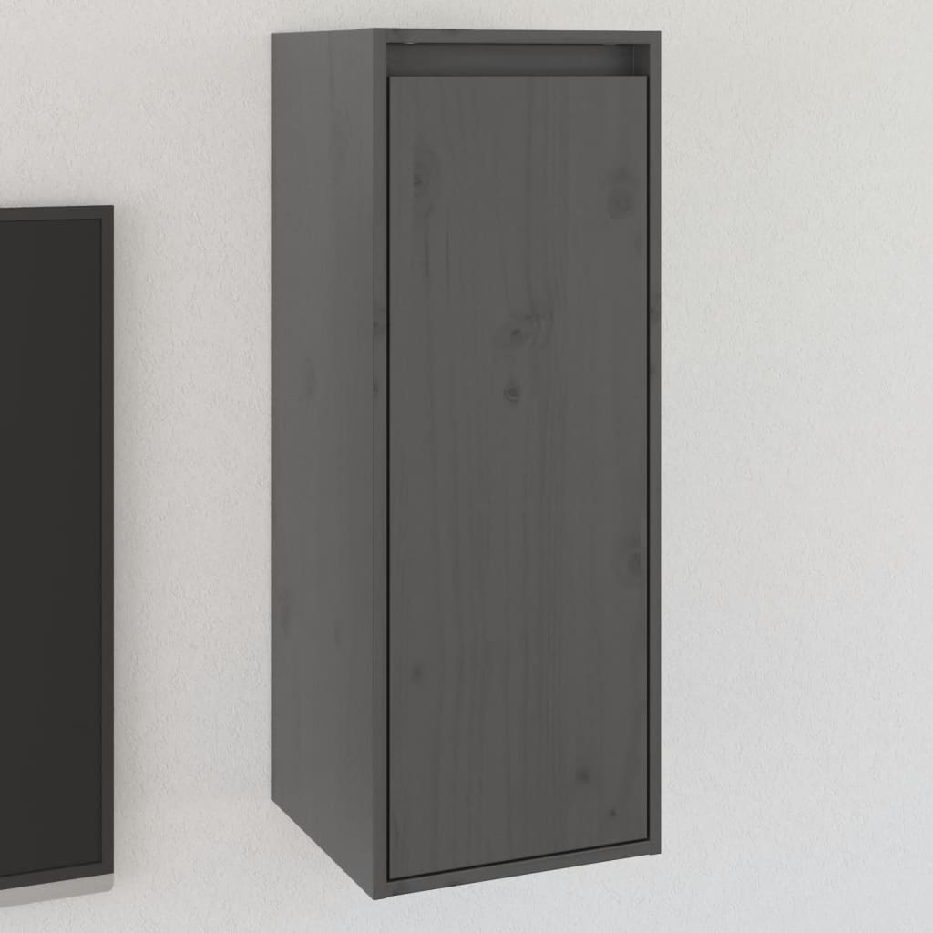 Solid pine wood wall cabinet 100x30x35 cm