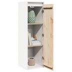 Armario de pared 2 uds madera maciza pino blanco 30x30x100 cm