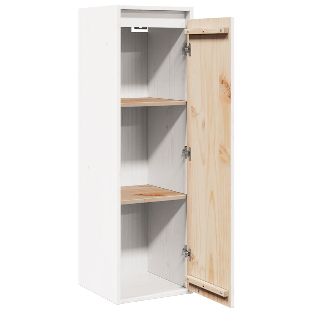 Armario de pared 2 uds madera maciza pino blanco 30x30x100 cm