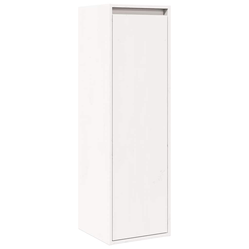 Armario de pared 2 uds madera maciza pino blanco 30x30x100 cm