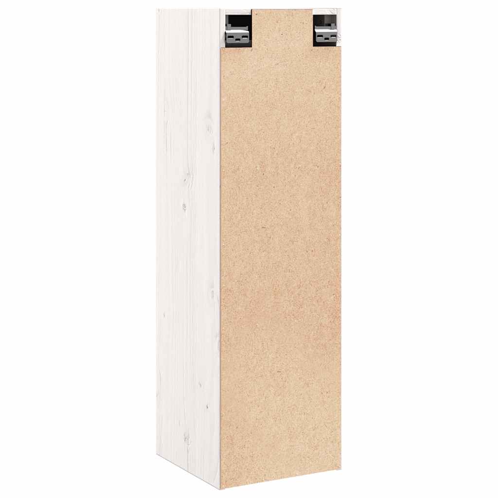 Armario de pared 2 uds madera maciza pino blanco 30x30x100 cm