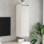 Armario de pared 2 uds madera maciza pino blanco 30x30x100 cm