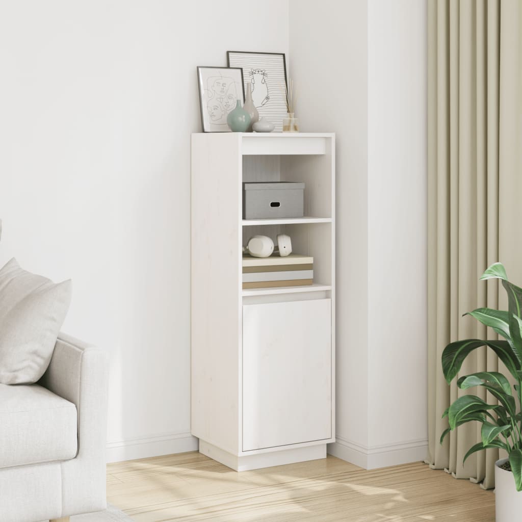 Aparador alto de madera maciza de pino 37x34x110 cm