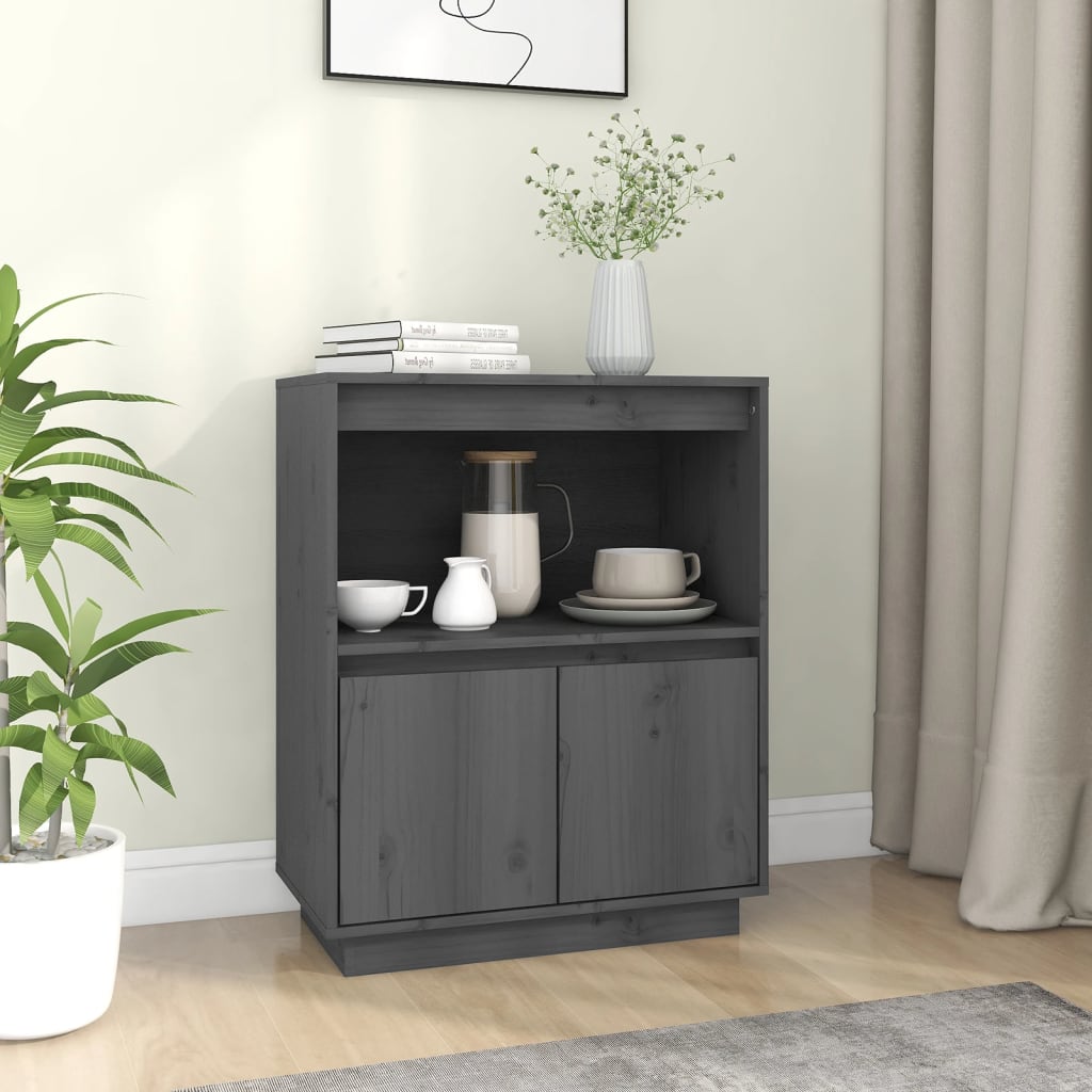 Aparador de madera maciza de pino 31,5x34x75 cm