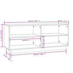 Zapatero de madera maciza de pino 110x34x45 cm