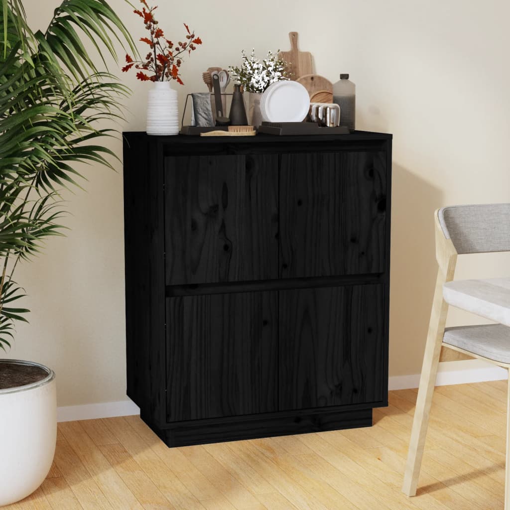 Aparador de madera maciza de pino 31,5x34x75 cm