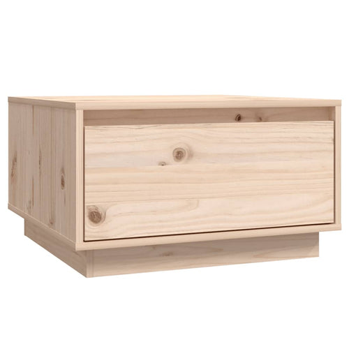 Mesa de centro de madera maciza de pino 55x56x32 cm