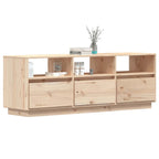 Mueble de TV de madera maciza de pino 140x37x50 cm