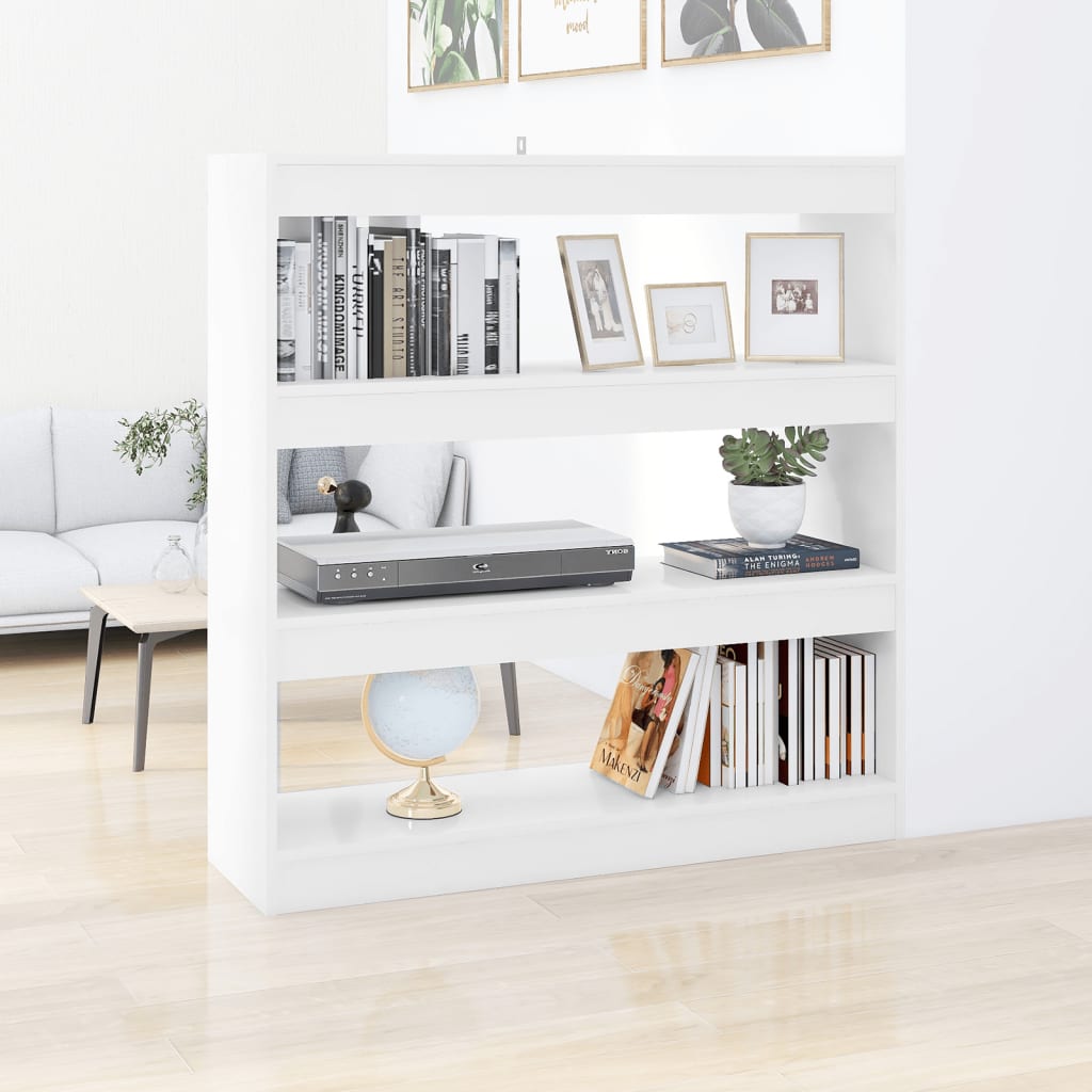 Estantería de 5 niveles madera contrachapada blanca 40x24x175cm