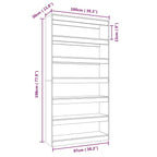 Estantería madera contrachapada roble Sonoma 100x30x198 cm