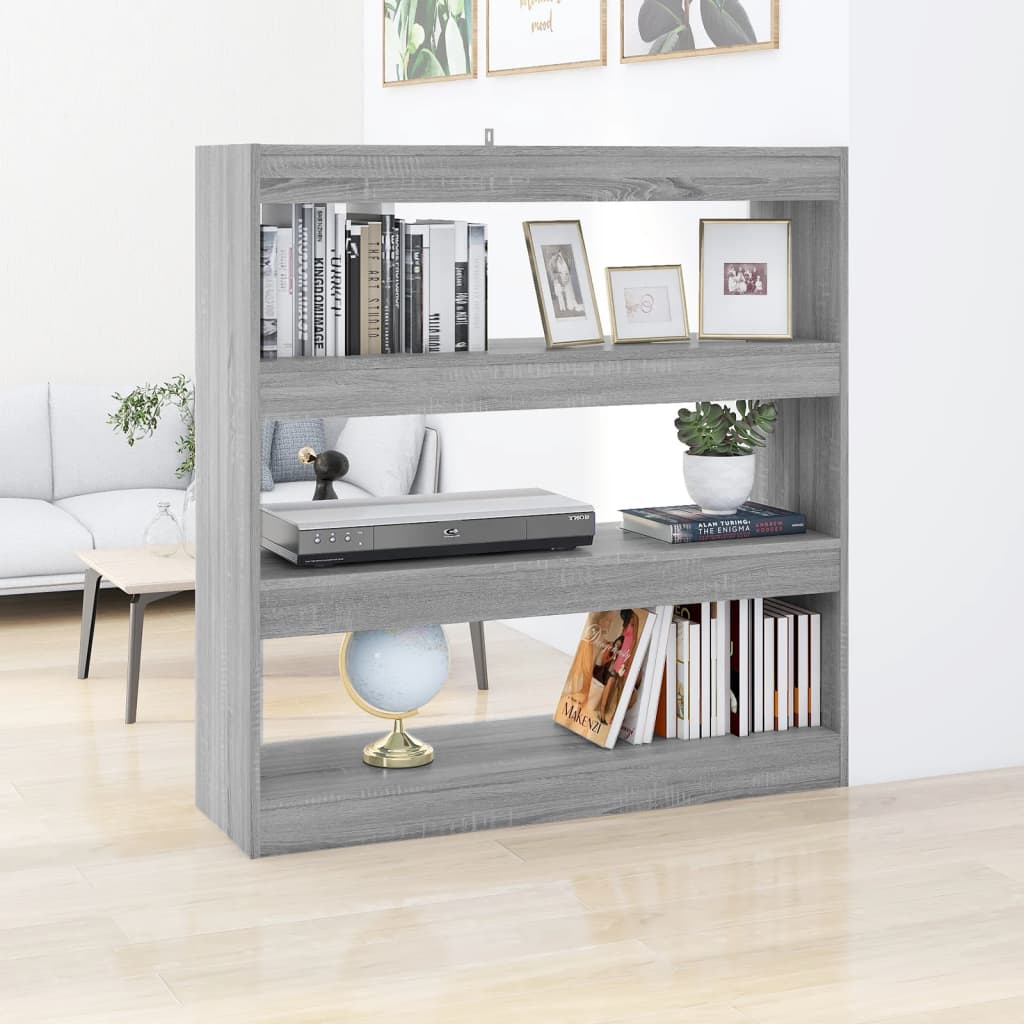 Estantería/divisor espacios color roble Sonoma 100x30x103 cm