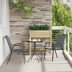 Sillas de jardín apilables 2 unidades textilene gris